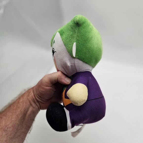 DC Comics Joker Plush Toy Factory Sitting Big Head 10" Villain Batman Green Hair - Picture 3 of 12